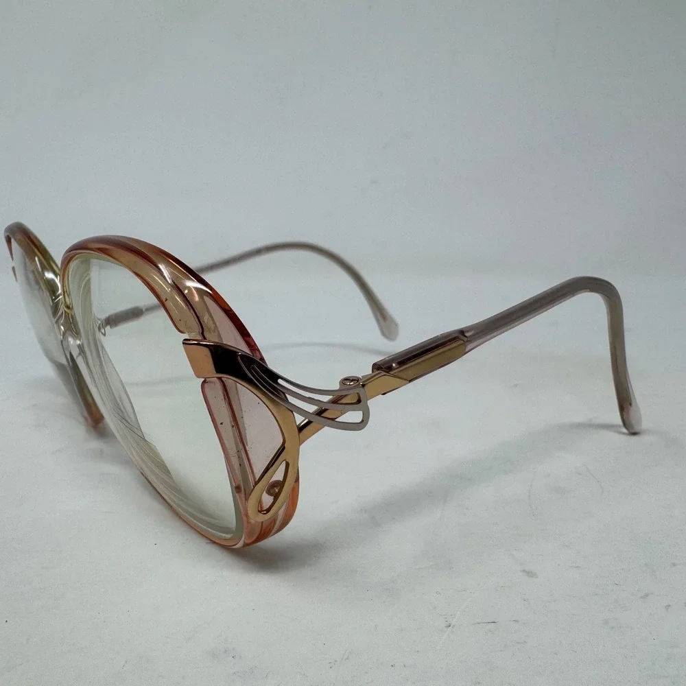 Luxottica Elegance Oversized Butterfly Eyeglass Frames Only Brownrose Italy 125
